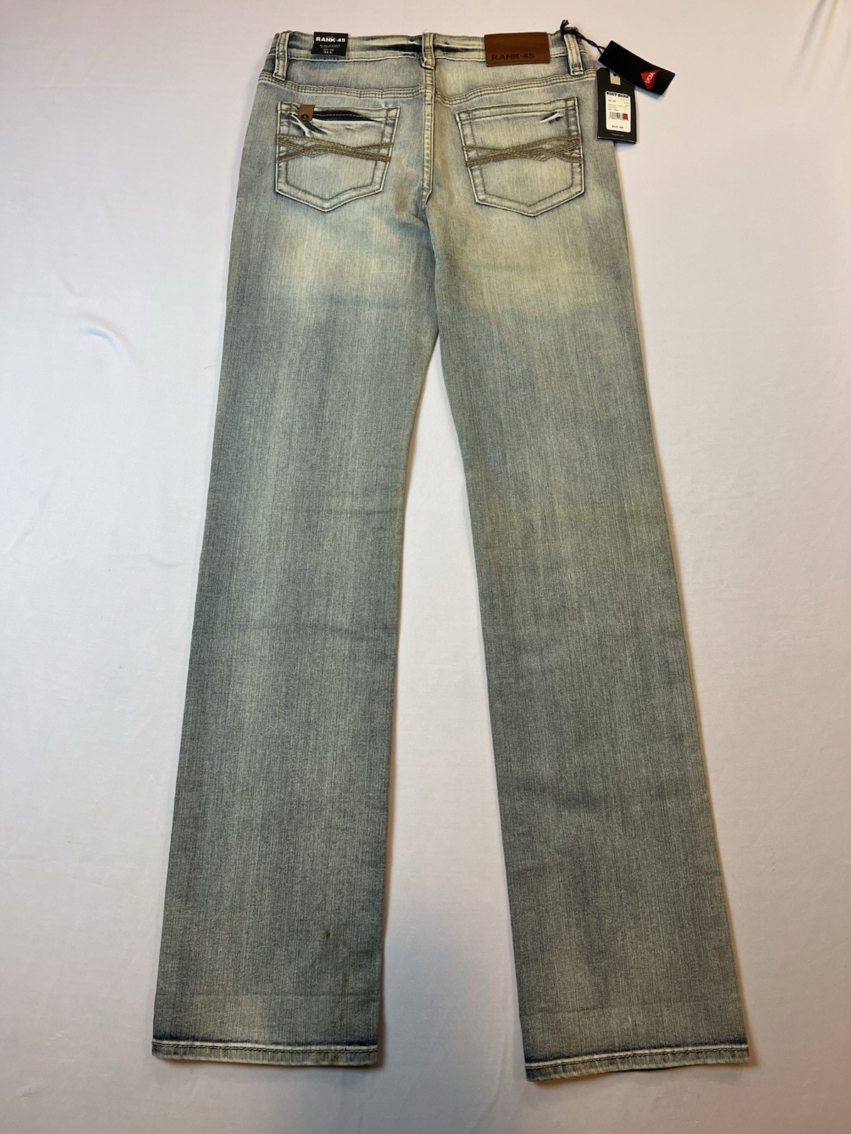 Rank 45 Ringo Stackable Straight Jeans Men’s 30×34 Light Wash Western Denim NWT