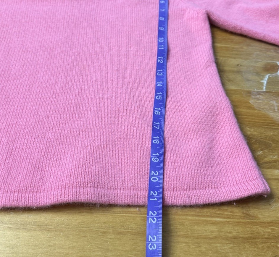 Vintage Pink Sweater Angora Wool 1990s Large