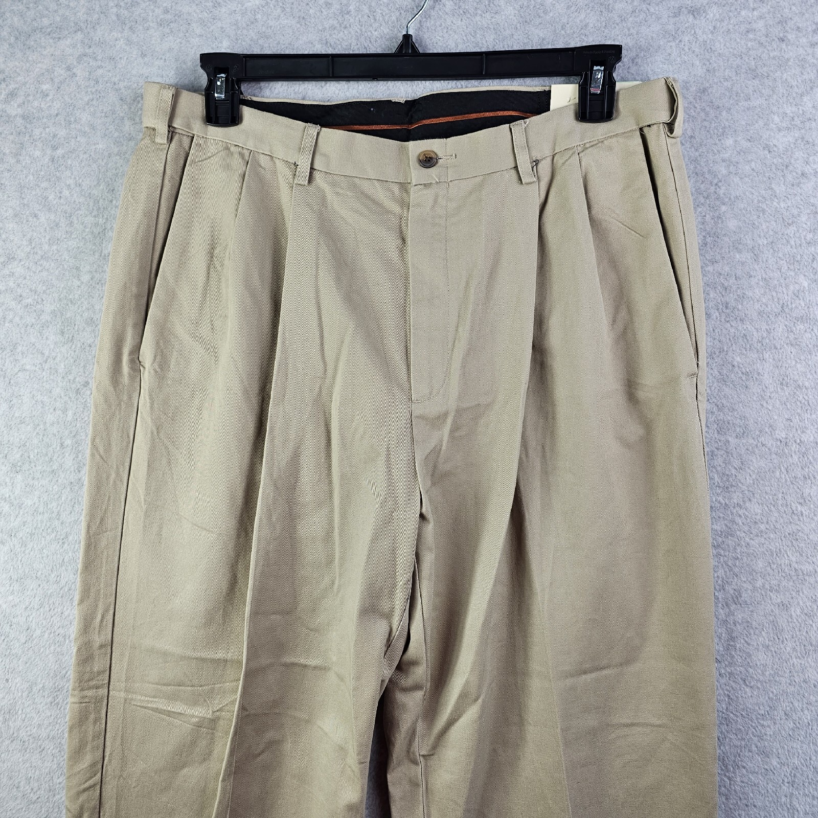 Haggar Dress Pants Mens 36X29 Tan Khaki WPL 386