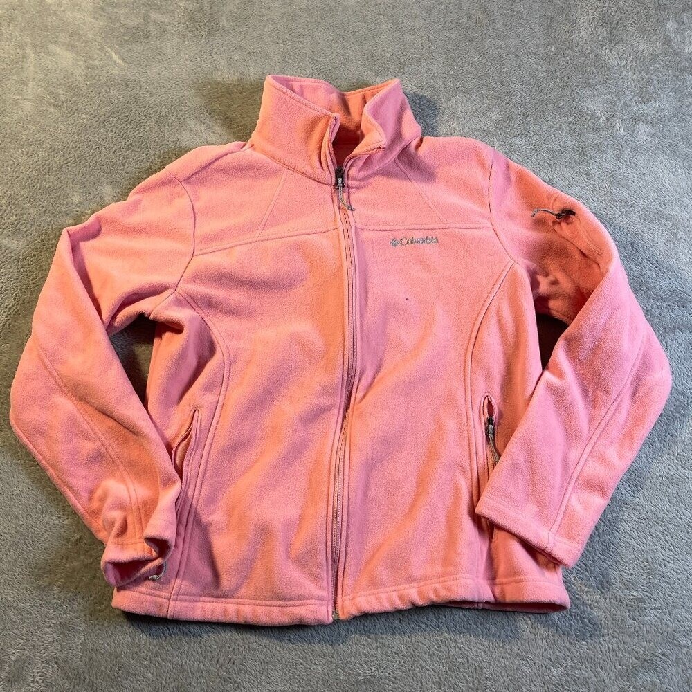 Columbia Women’s Fast Trek II Fleece Jacket XL Pink Full Zip Cozy Comfort Winter