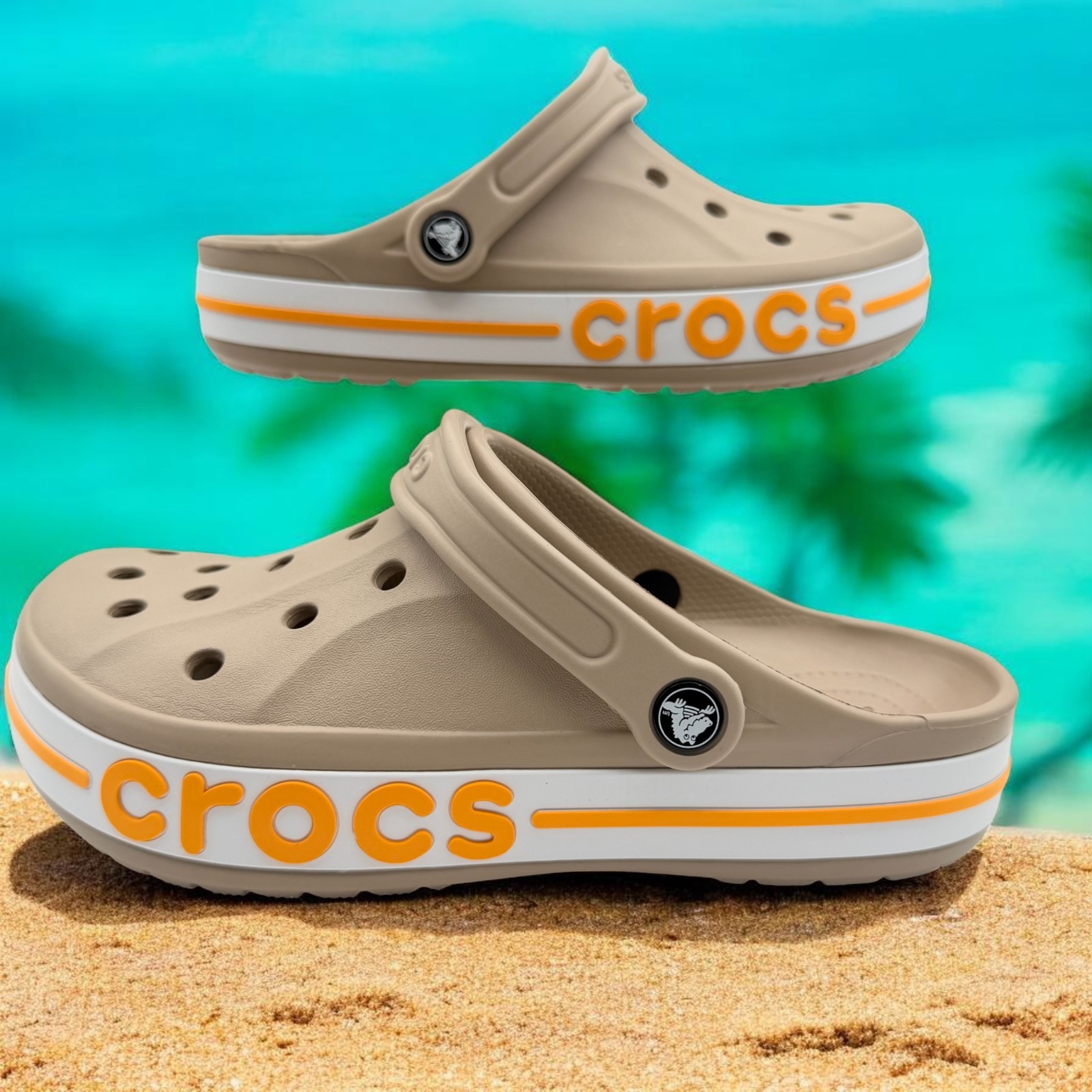 New Crocs Bayaband Clog Unisex 8 M 10 W Cobblestone 25SUCL205089_Z2V3 Ships Free