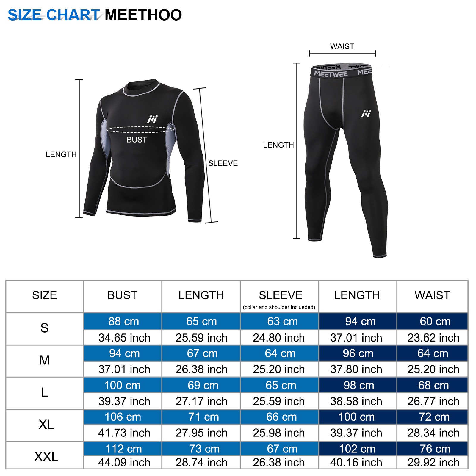 2pc/set Men’s Fleece Thermal Underwear Set Long Johns Base Layer Winter Outdoor
