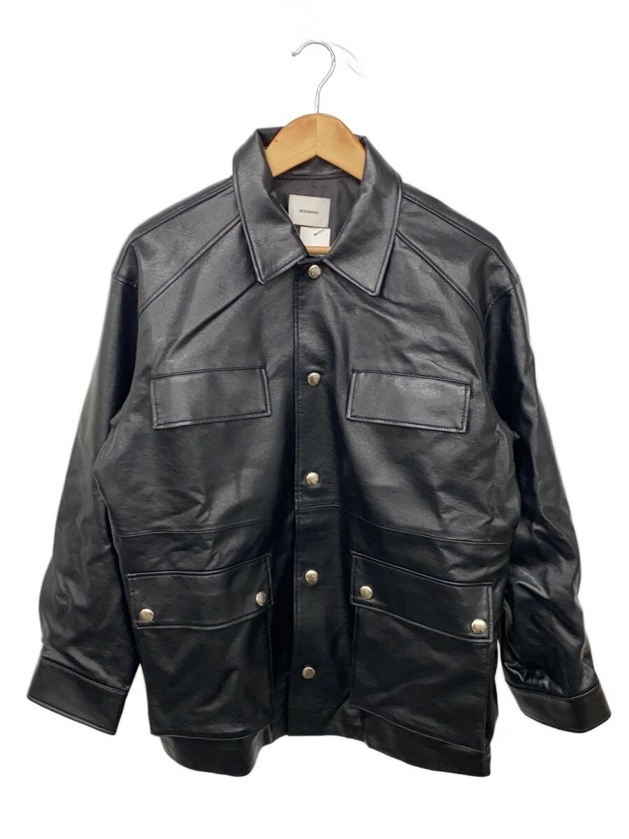 Miesrohe Steel Collar Coverall/Leather Jacket/0/Polyester/Blk/Mwfj2540