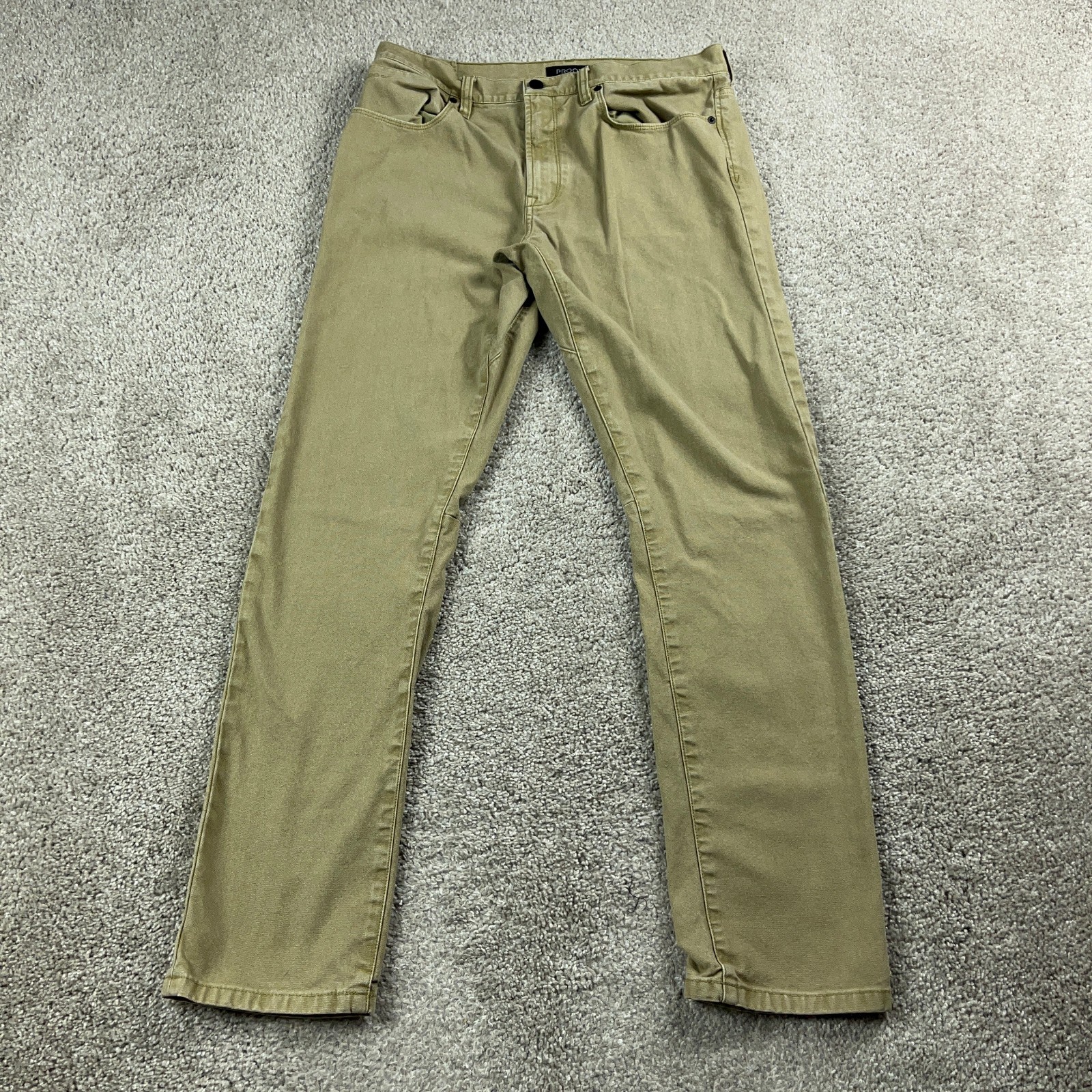 Proof Pants Mens 32 Beige Rover Durable Hiking Cmaping Outdoors Slim Fit 32×32