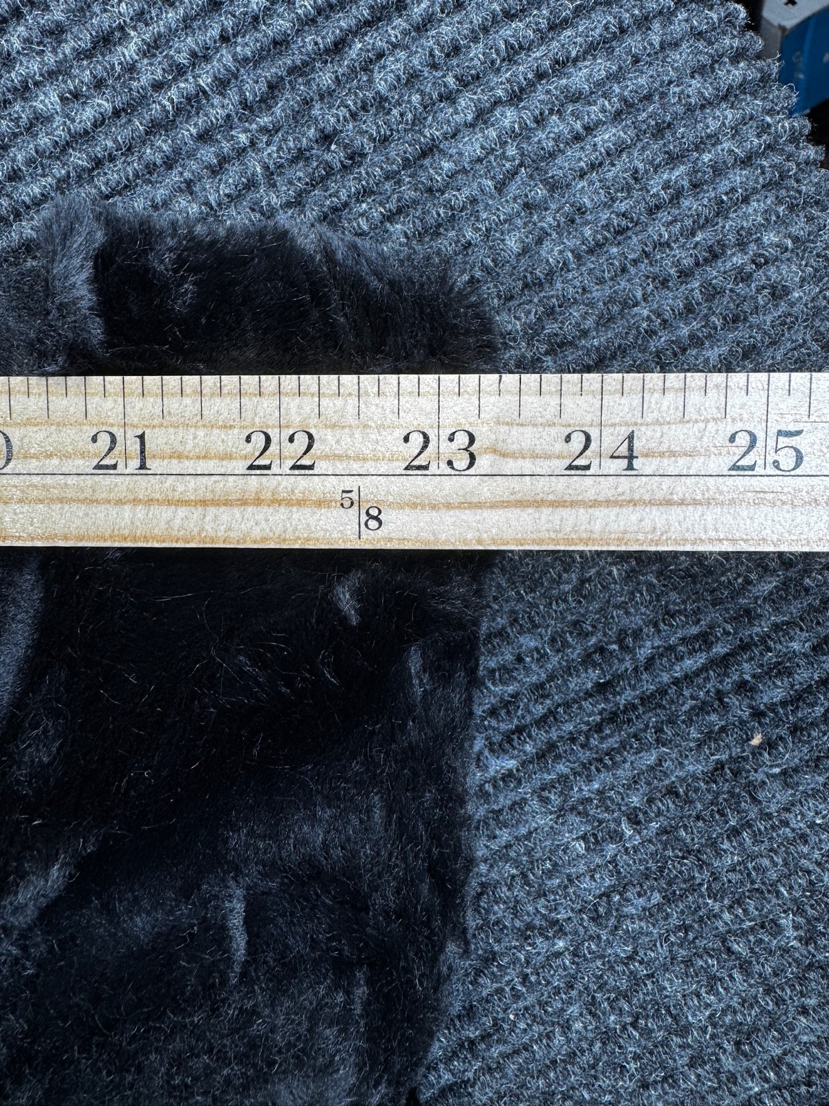 Portfolio Perry Ellis Overcoat Womens 10 Black Wool Single Vented Faux Fur Trim