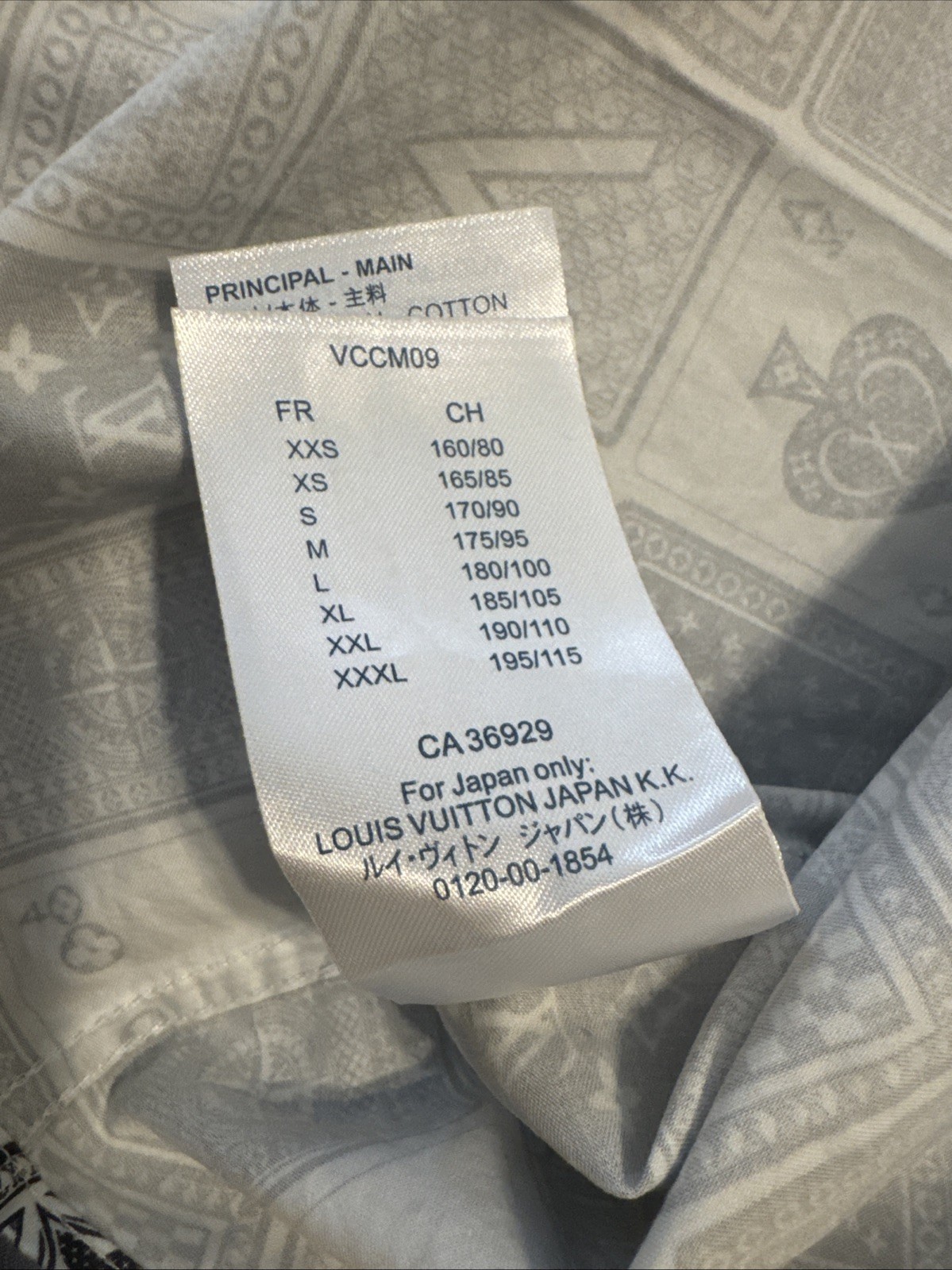 Louis Vuitton Playing Card Print Button Shirt Mens Large L Japan Rare Kim Jones