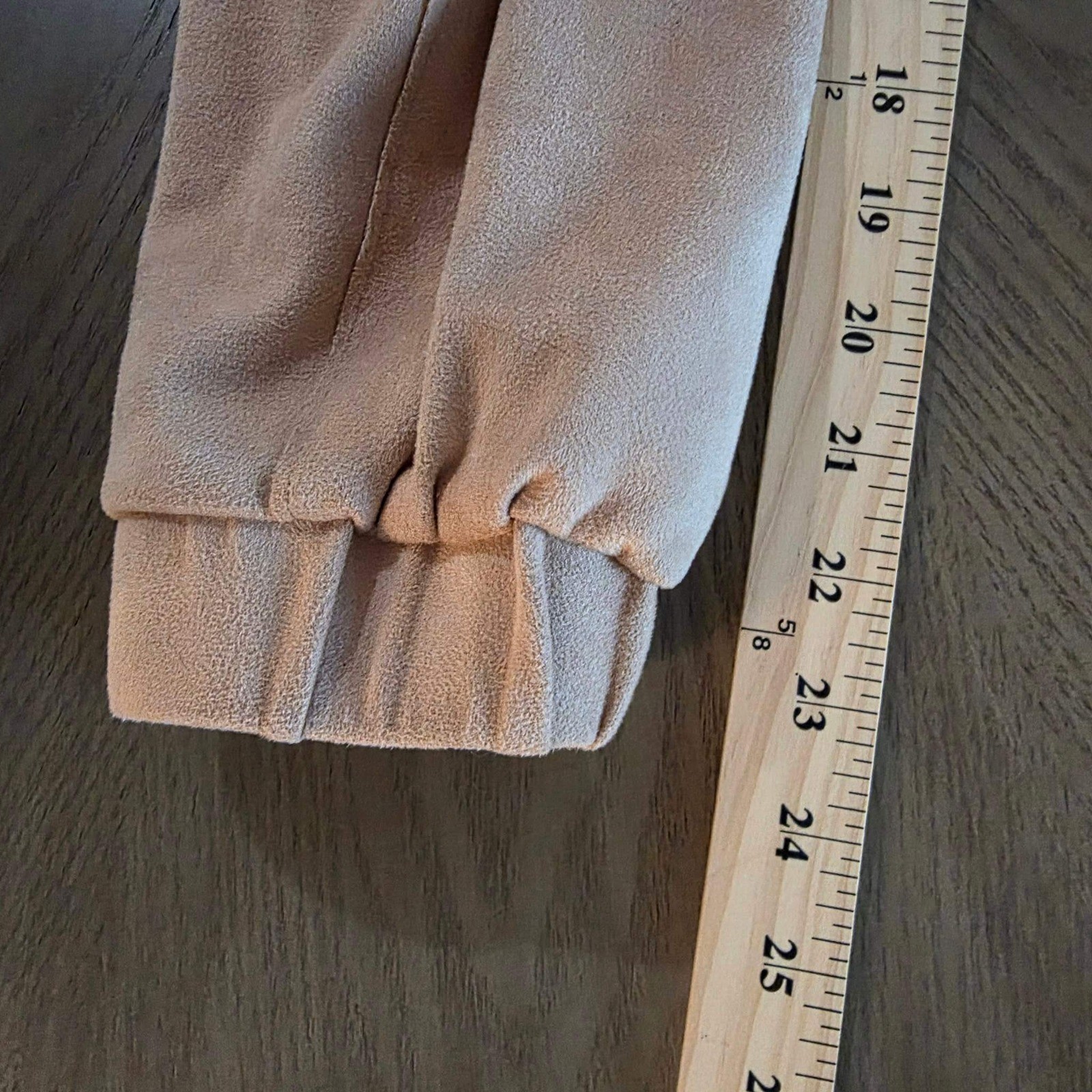 BlankNYC Faux Suede Moto Jacket Large Tan Beige Asymmetrical Zip Biker