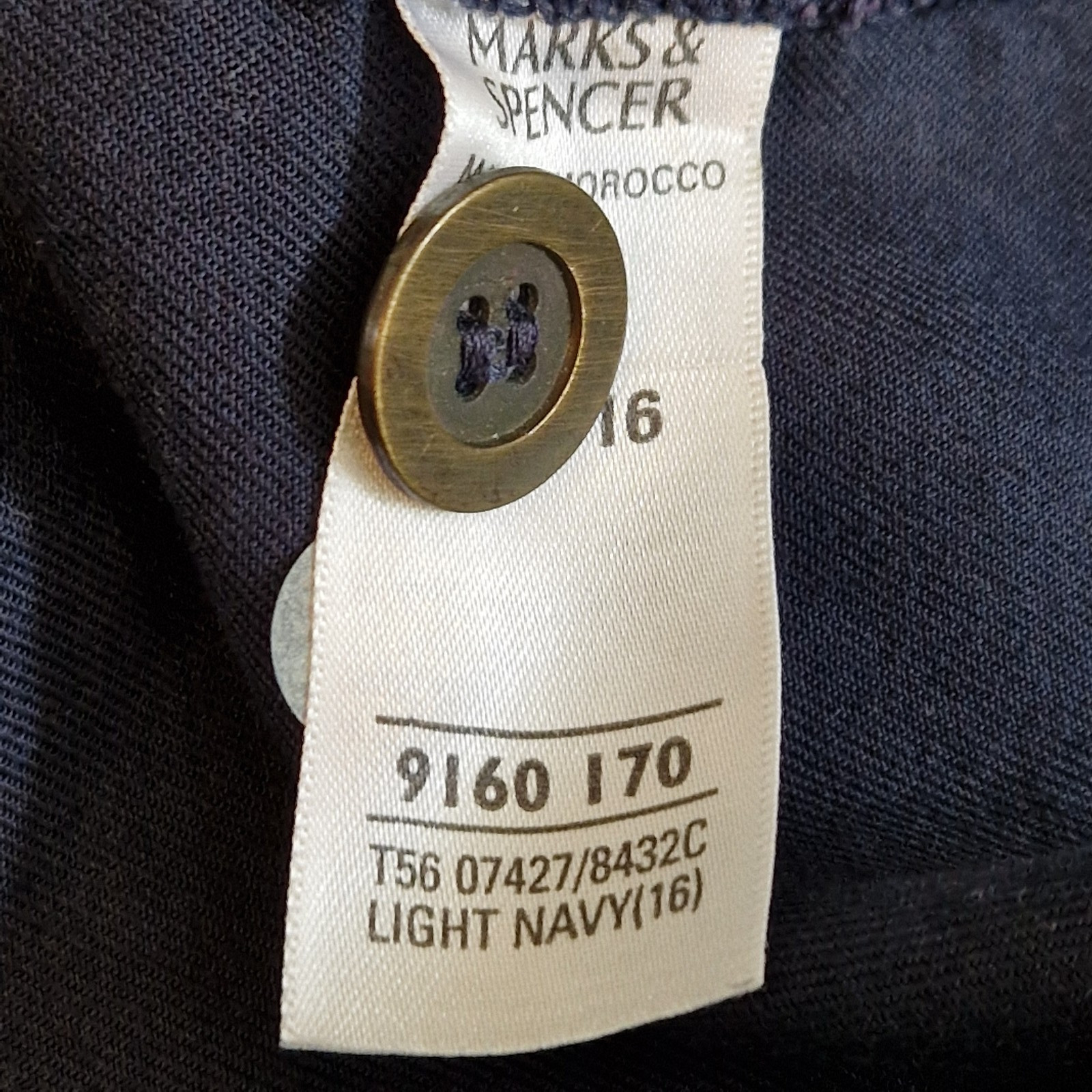 M&S Chore Shirt UK 16 Minimalist Indigo Workwear Oi Polloi Shacket Utility