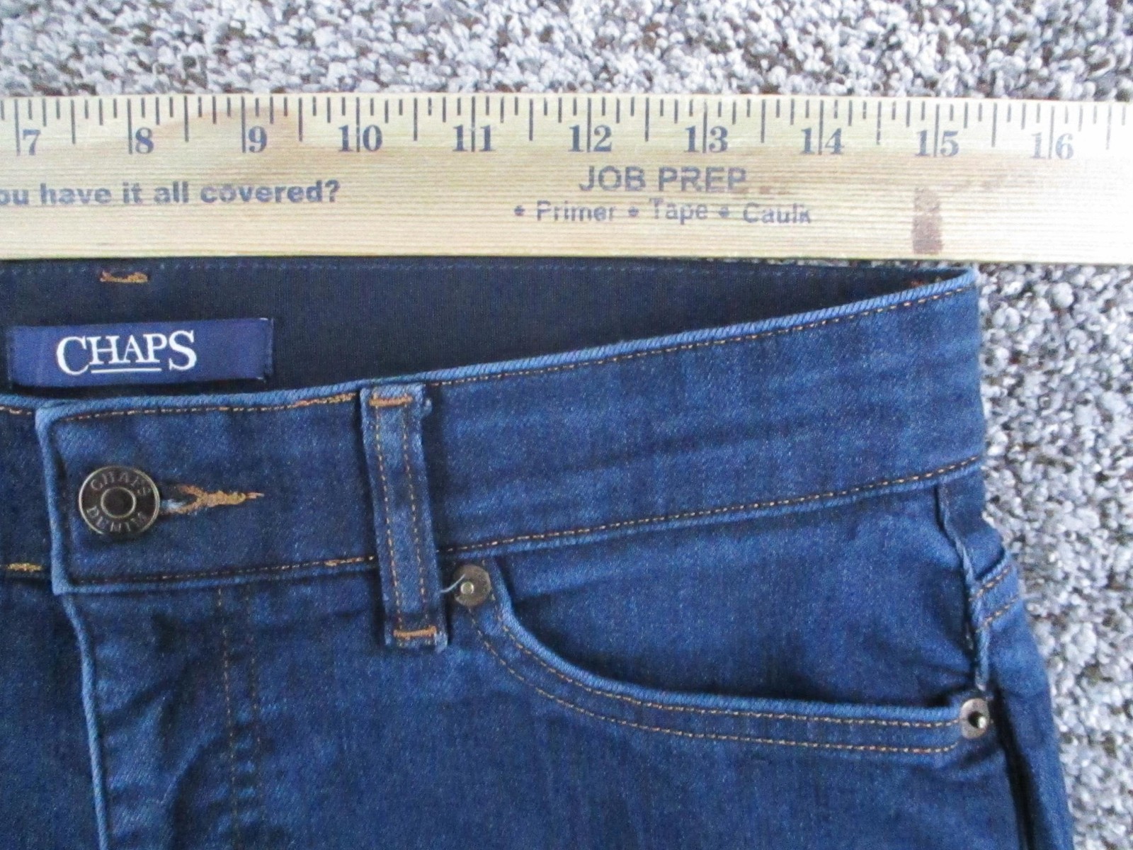 Chaps Jeans Womens 8 Blue Dark Wash Mid Rise Straight Stretch Denim 29×28