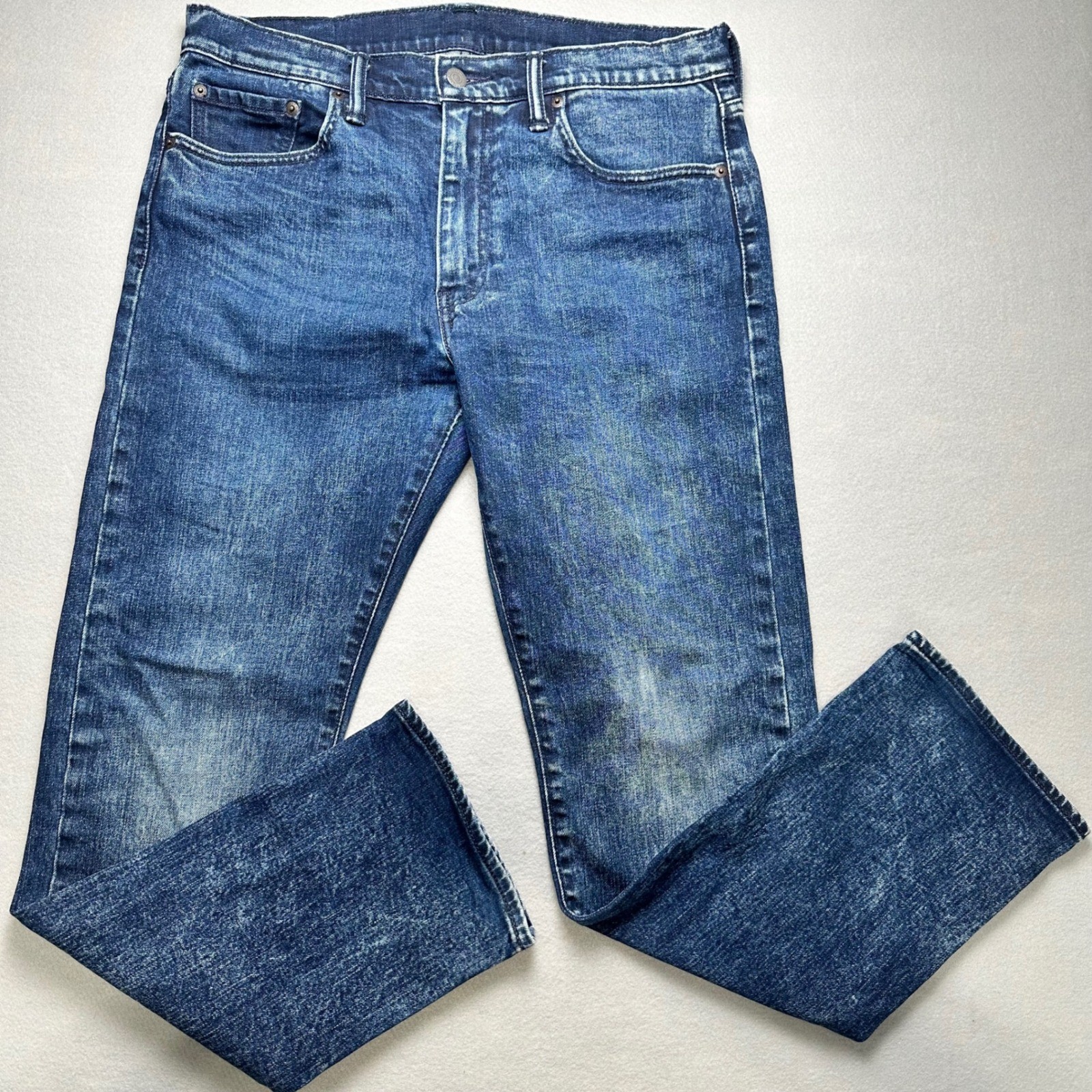 Levis 513 Slim Straight Jeans Mens 32×30 Blue Denim Medium Wash 08513-0607