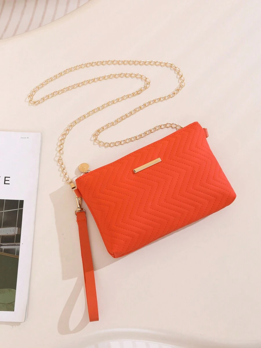 Small Square Bag Women PU Leather Crossbody Chain Purse Casual Shoulder Mini
