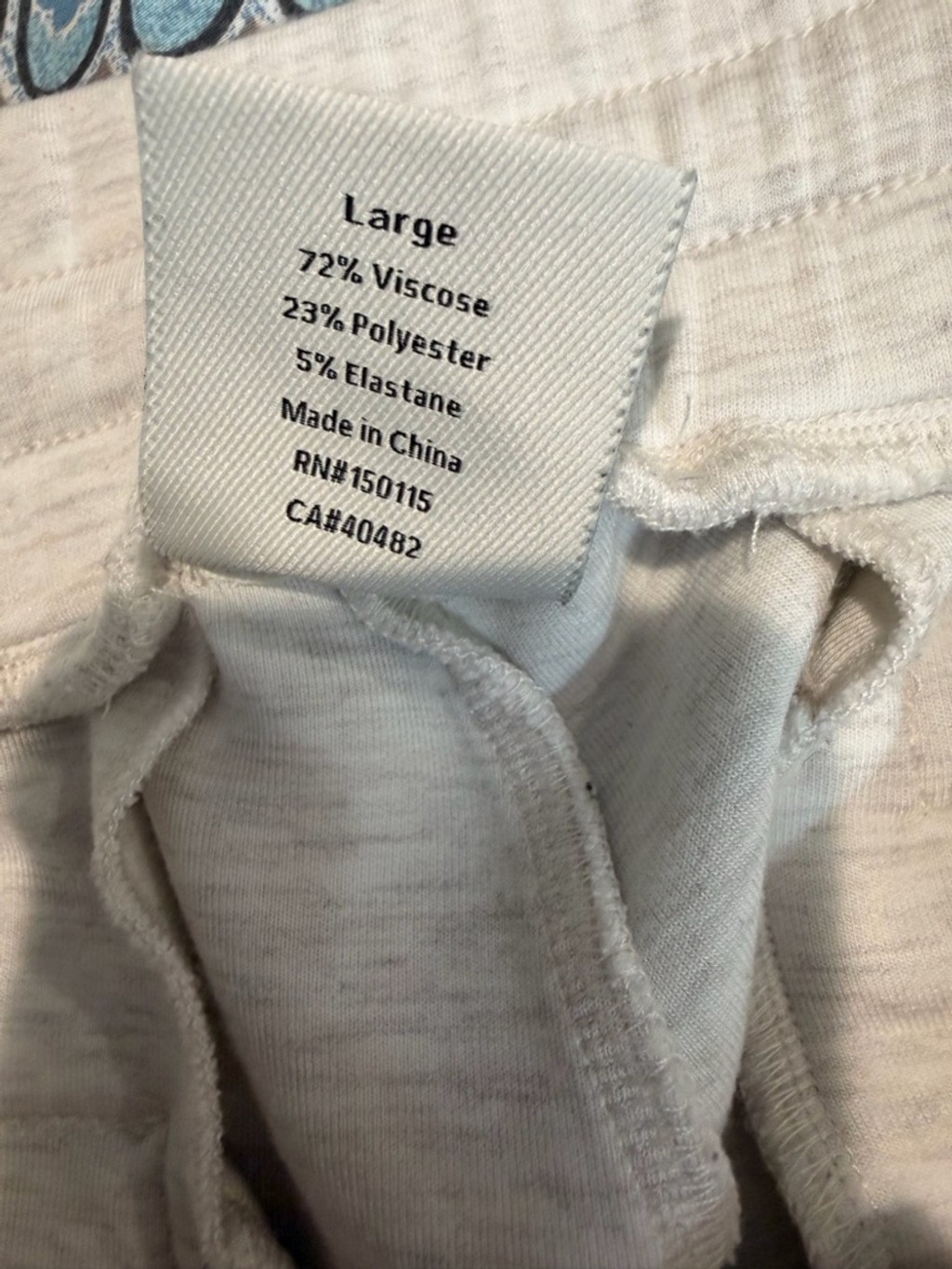 Varley The Slim Zip Hem Pants 29.5″ Ivory Marl Women’s Size Large