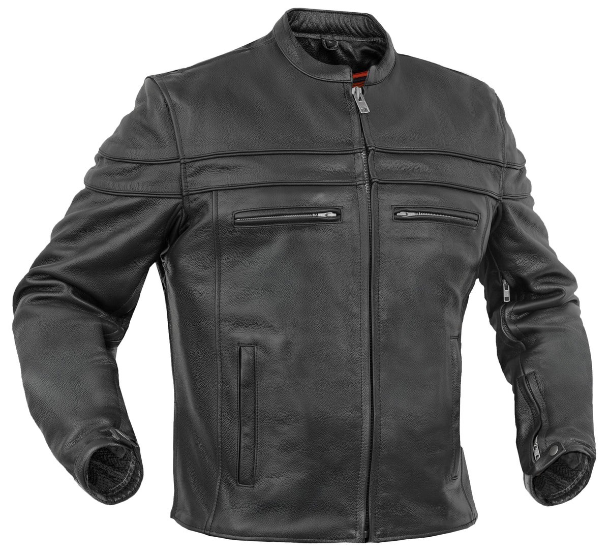 Men Real Leather Jacket Brando Motorcycle Perfecto Black Marlon Biker Jacket