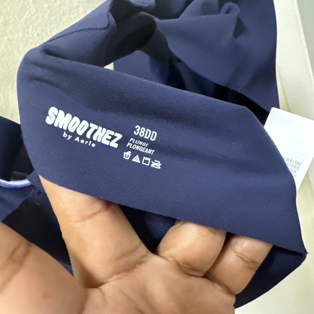 Smoothez By aerie Navy Underwire Seamless Support Bra Size 38DD