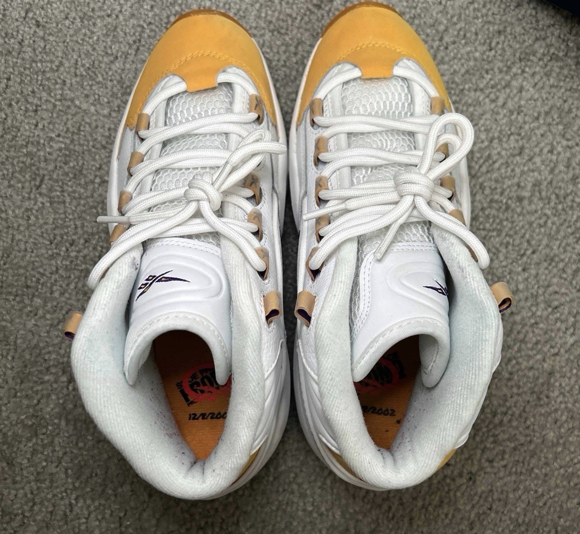 Reebok Question Mid ‘Yellow Toe’ Sz 6M/7.5W Good Condition