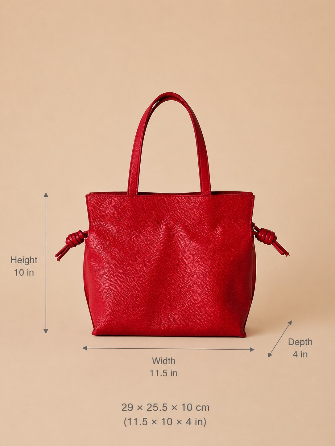 Red Italian Leather Bucket Bag, Soft Pebbled Leather Crossbody Bag