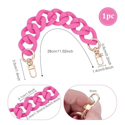 11 Inch Purse Chain 1.3 inch Wide Decorative Bag Chain Cute Bag Strap Acrylic