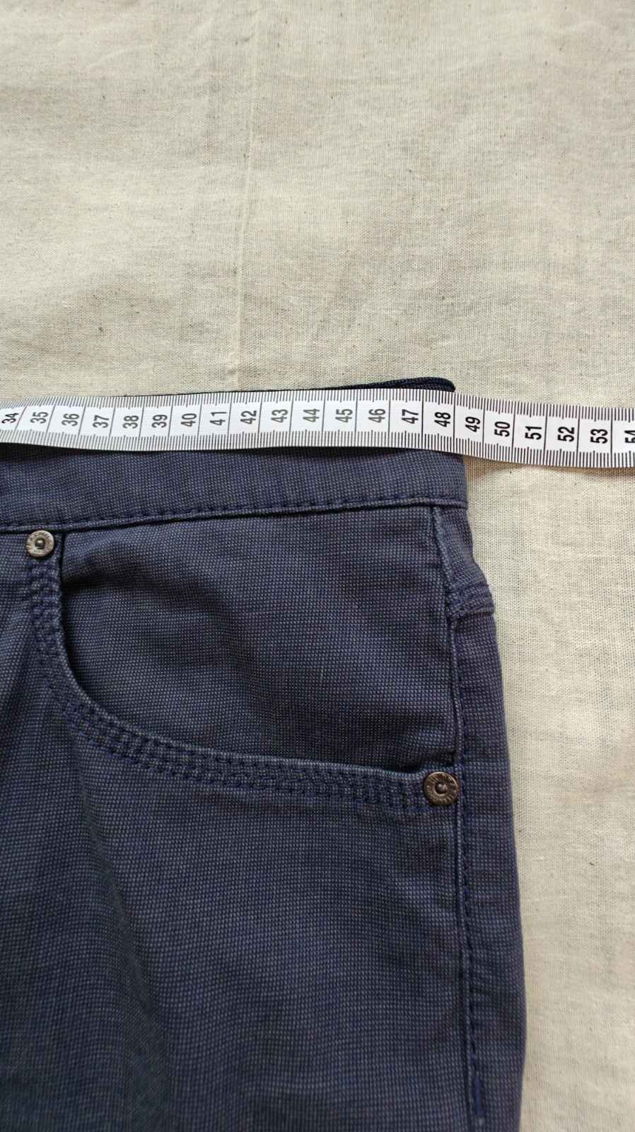 Brax Cooper Fan MTWA Pants Mens 38×36 Blue Straight Leg Stretch Cotton Trousers