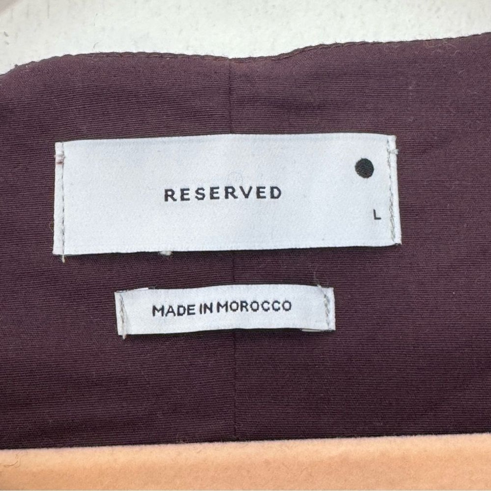 Reserved Burgundy Sleeveless Blouse Vest with Gold Accents Sz L