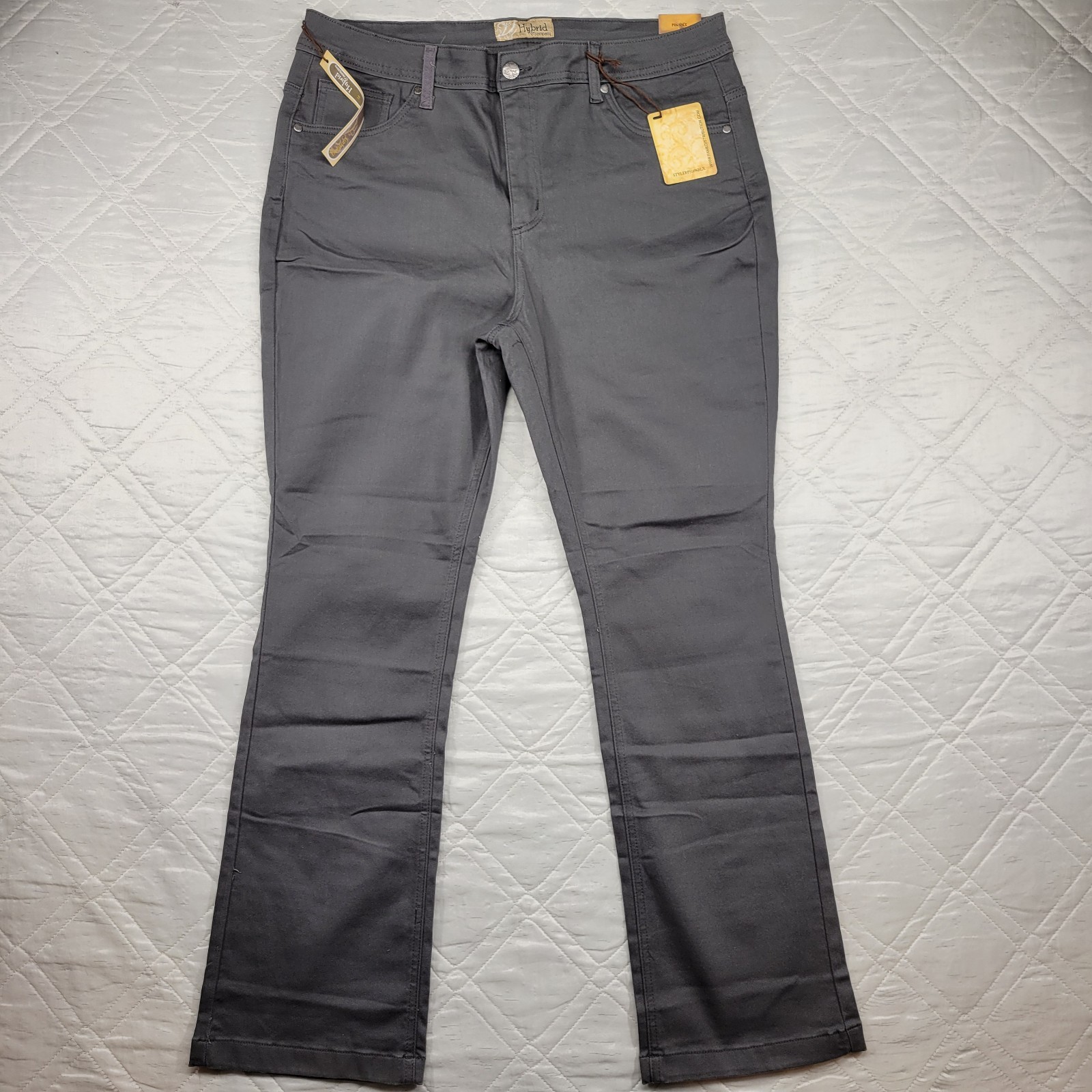 Hybird & company dark gray chino pants size 18 nwt