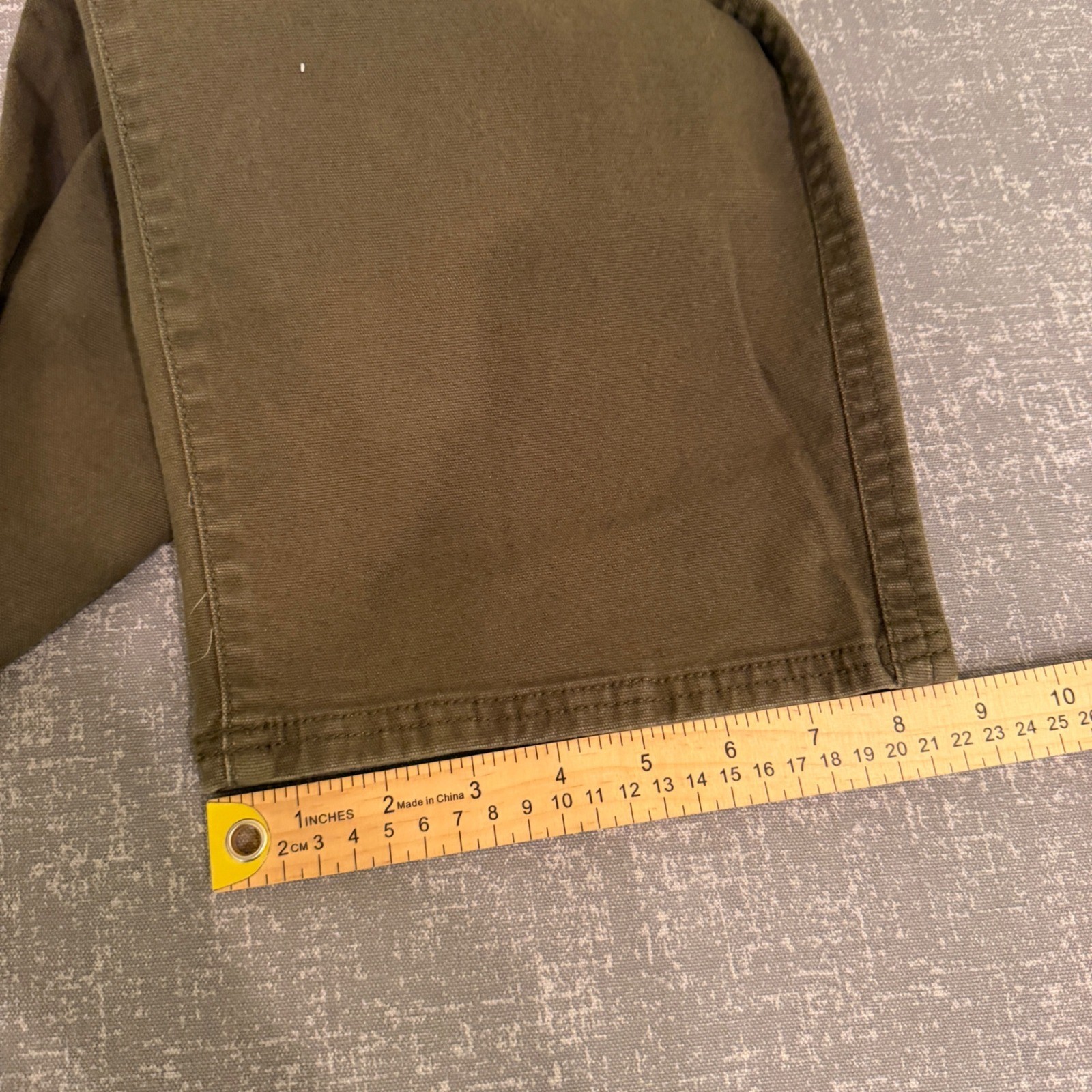 Legendary Outfitters Mens Olive Green Canvas Work Pants 38×29 Straight Leg