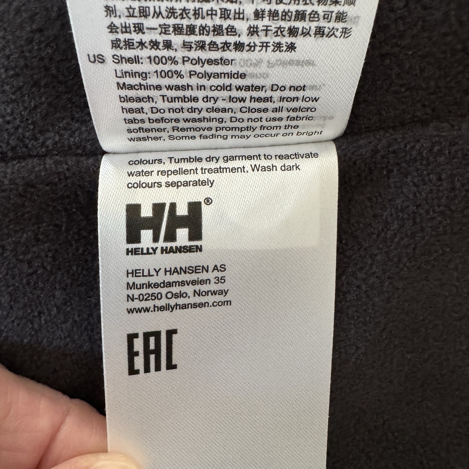 Helly Hansen Jacket Mens Medium Blue Crew Midlayer Soft Shell Fleece Sailing