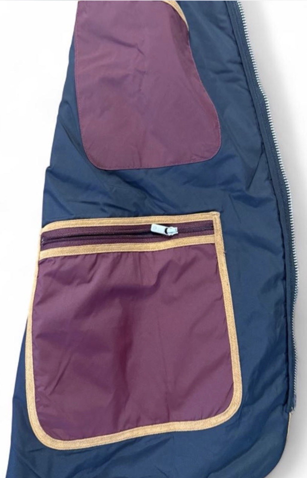 David Donahue Men’s L Vest Black/Tan Full Zip Quilted Vest