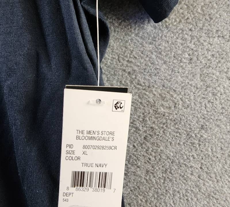 The Men’s Store at Bloomingdale’s Supima Cotton Tee Men’s XL True Navy Pullover