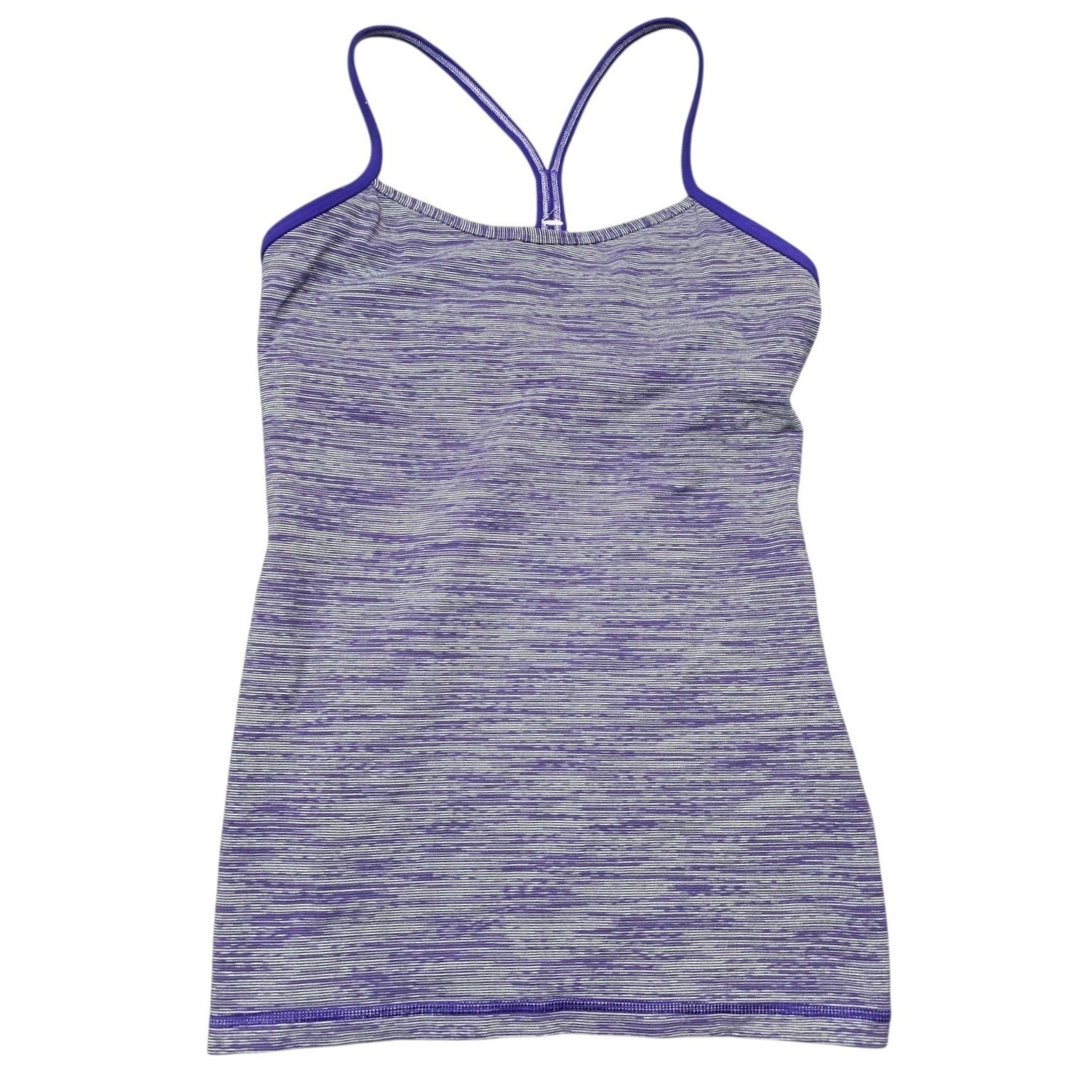Lululemon Power Y Tank Top Women 6 Purple Space Dye Racerback Yoga Athletic
