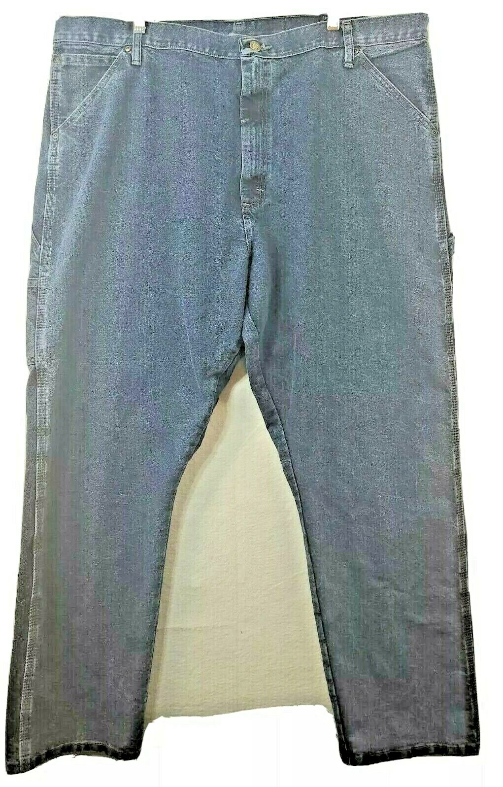 NEW Wrangler Mens 42 x 32 Relaxed Fit Carpenter Hammer Loop Denim Blue Jeans NWT