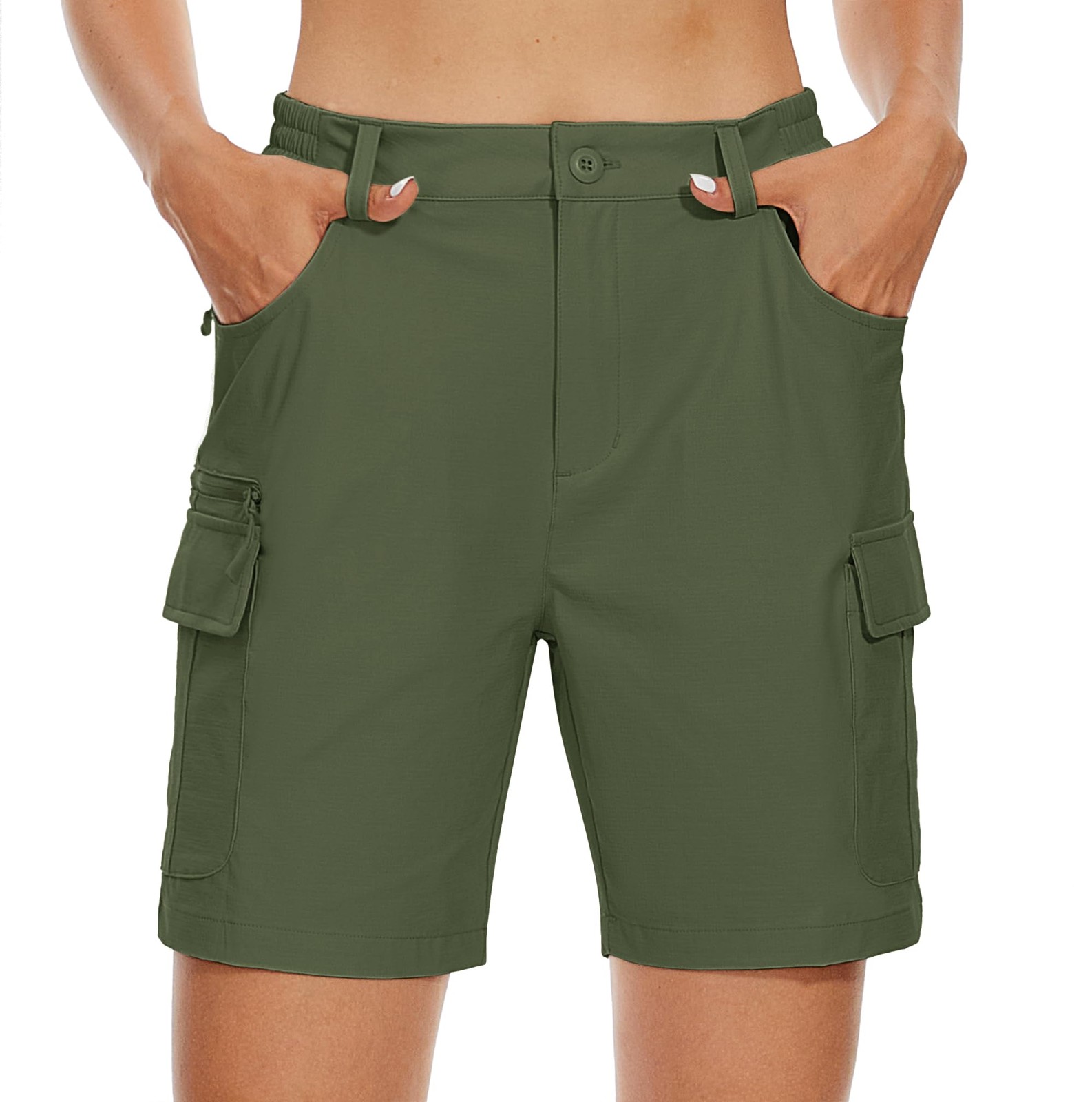 Womens 7″ Hiking Shorts 6 Pocket Lightweight Golf Quick Dry Outdoor Casual Short