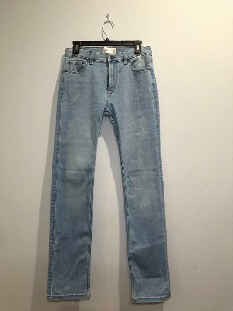 Abercrombie Kids Skinny Light Wash Denim Jeans Size 15/16 Adjustable Waist