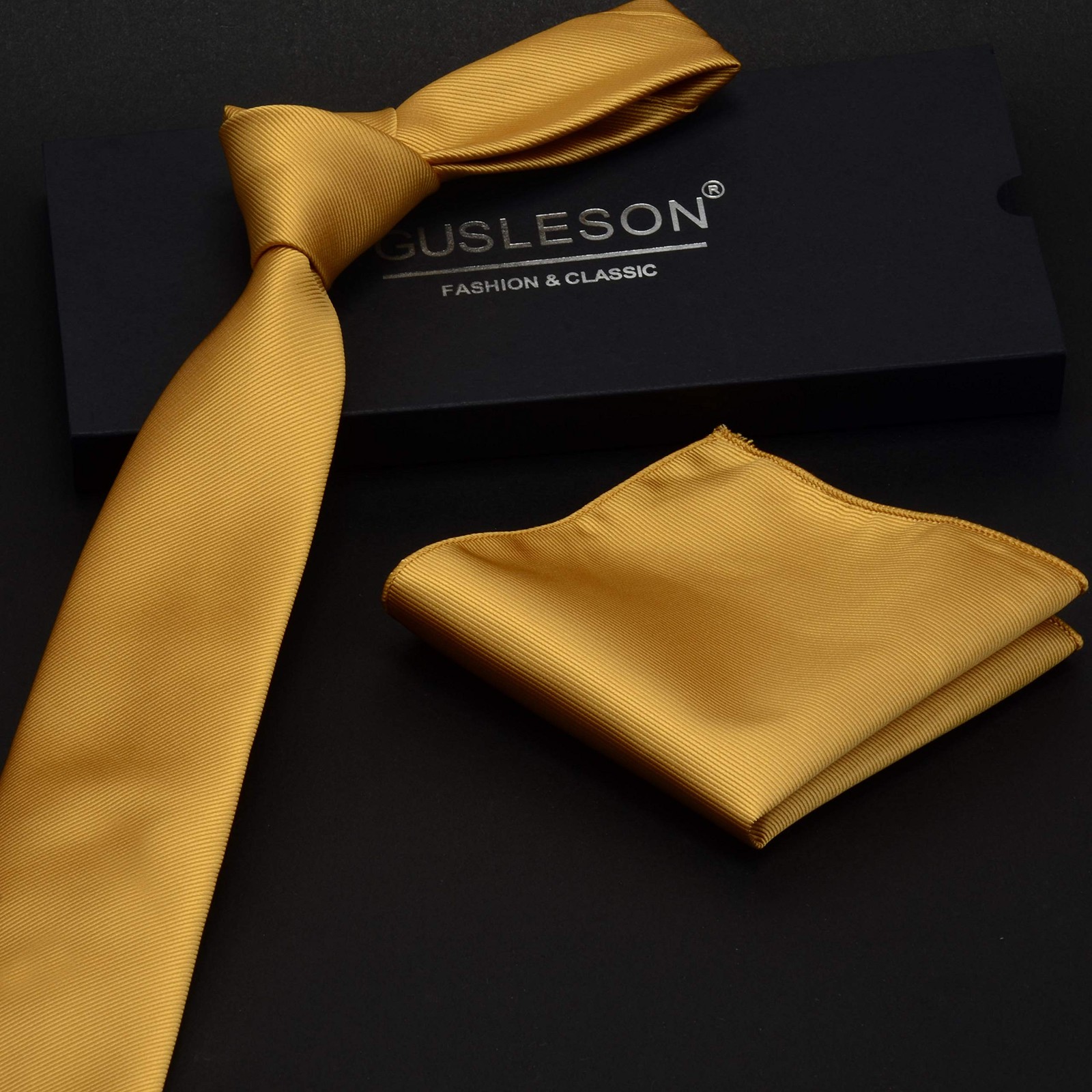 Men Skinny Tie Set 2.4in Slim Tie w Pocket Square