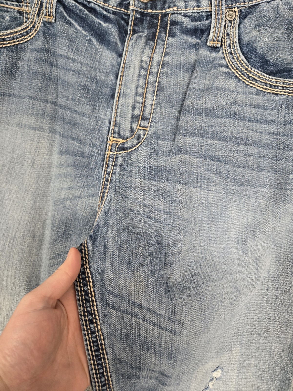 BKE Buckle Jeans Men’s 38 (Fits 39×31) Seth Fade Wash Stretch Denim Distressed
