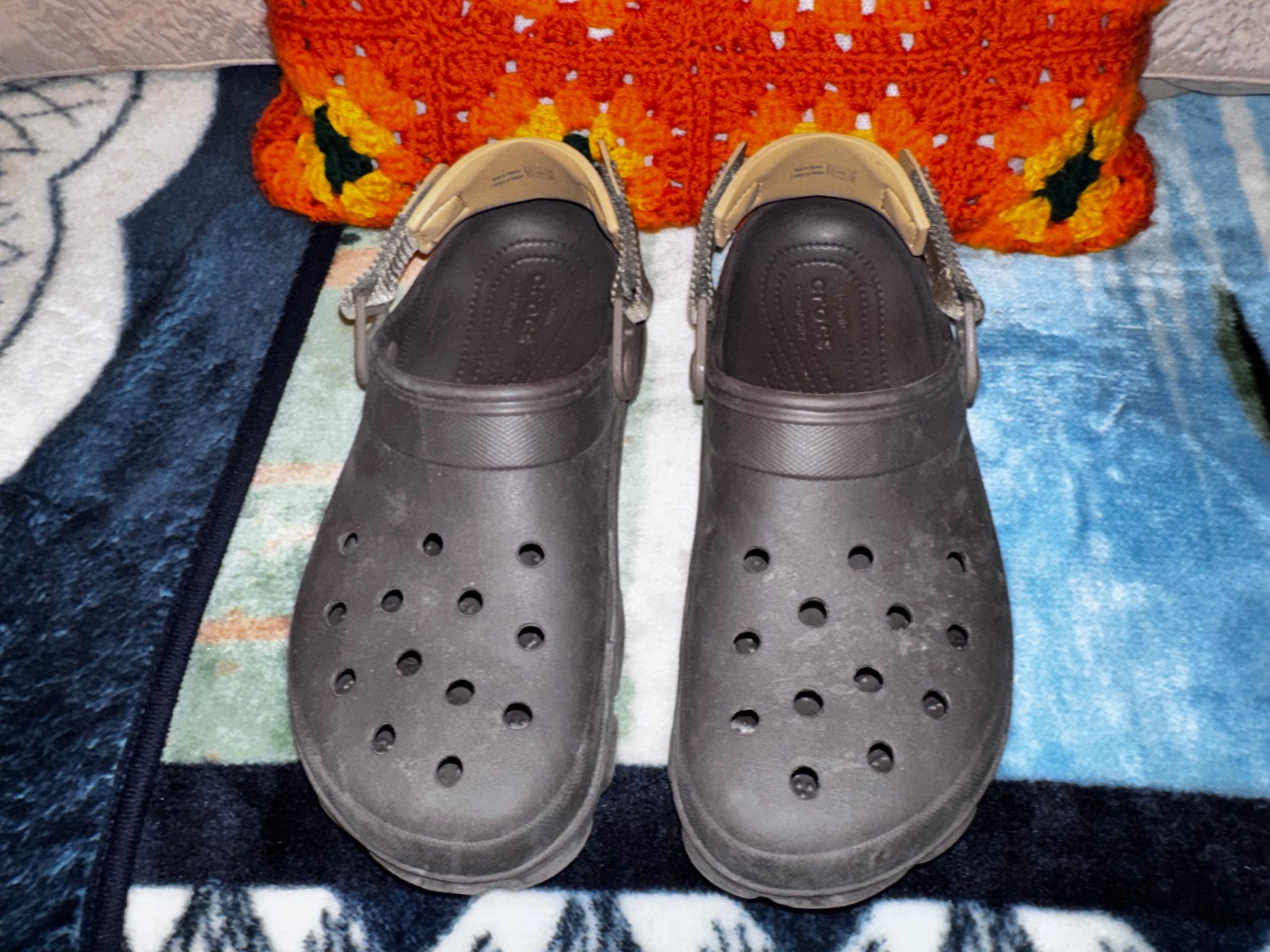 Crocs Offroad Sport Clogs Iconic Comfort Adjustable Strap Brown Size M 10 / L 12