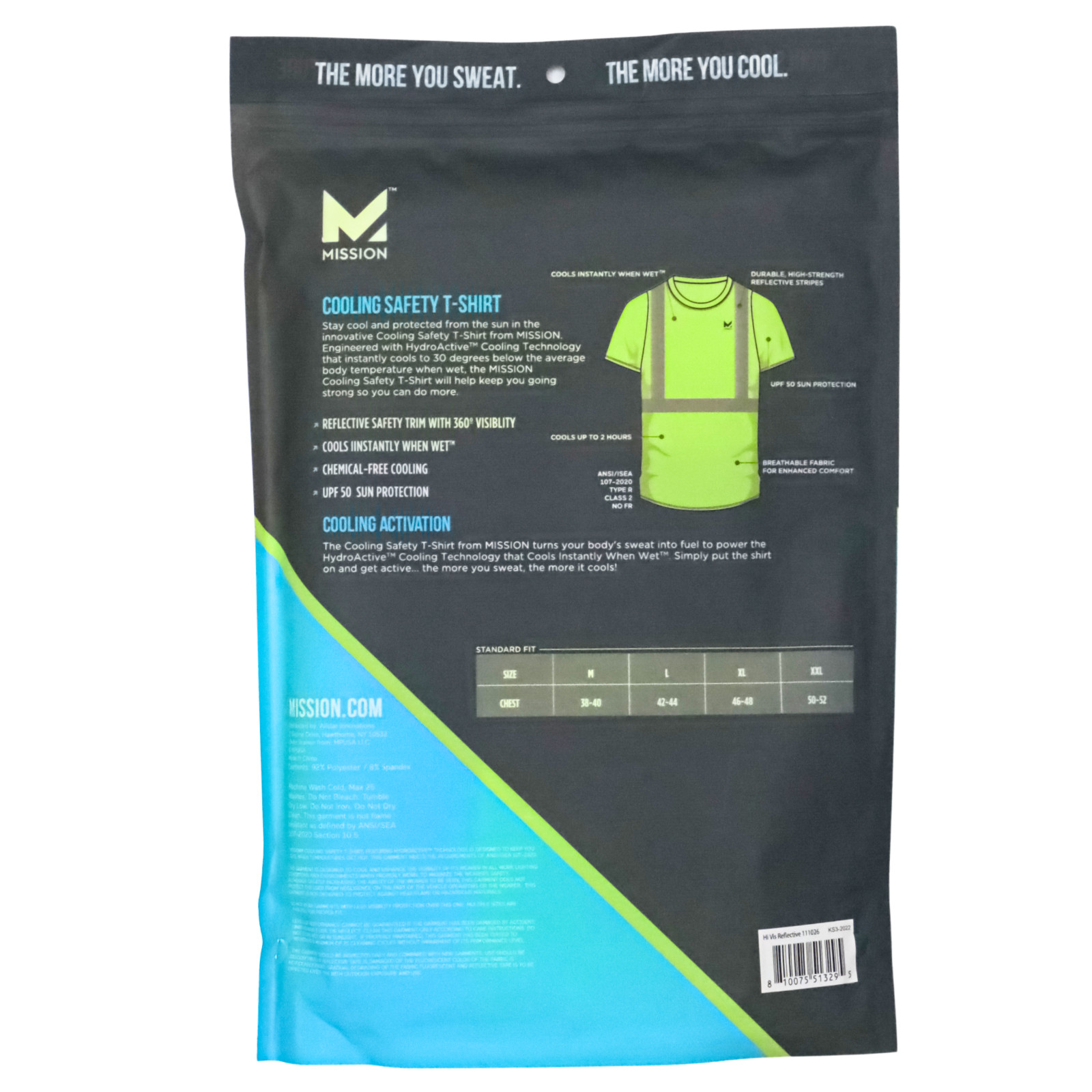 Construction Reflective Safety Trim With 360° Visibility Yellow T-Shirt Size XXL