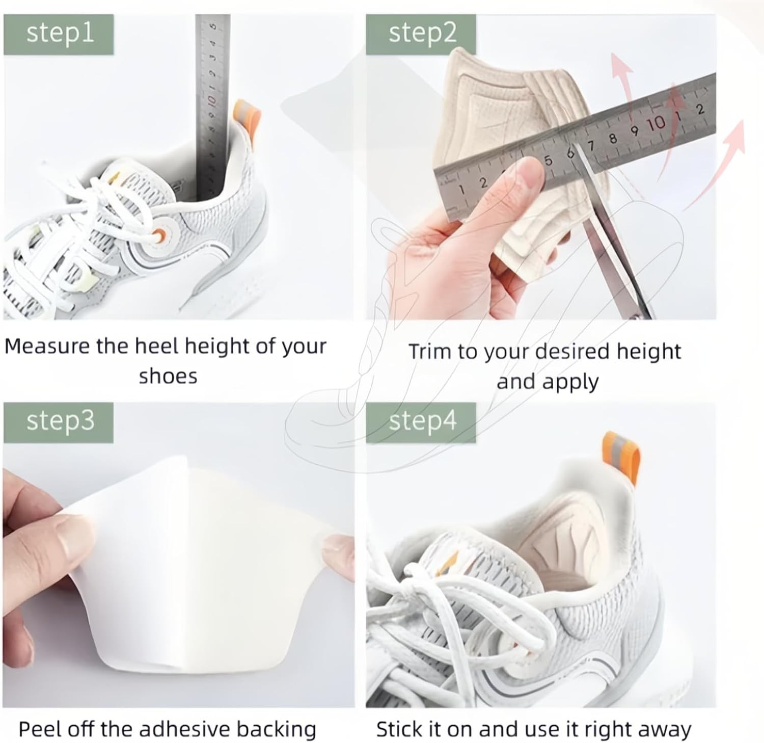 Heel Grips for Loose Shoes Heel Cushion Pads No-Slip Shoe Inserts Half Wholesale