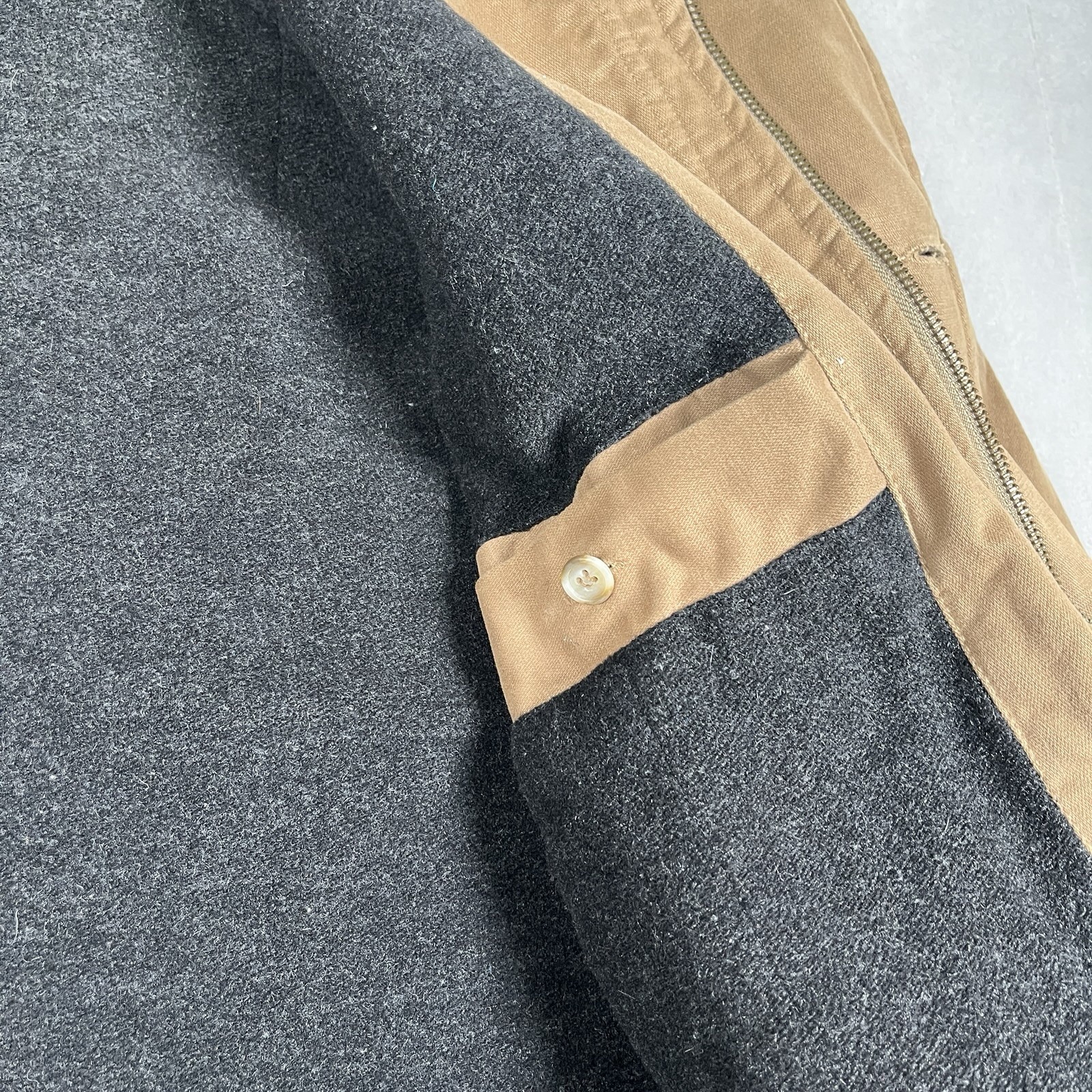 VTG Sundance Chore Jacket Men L 100% Cotton Barn Coat Removable Corduroy Collar