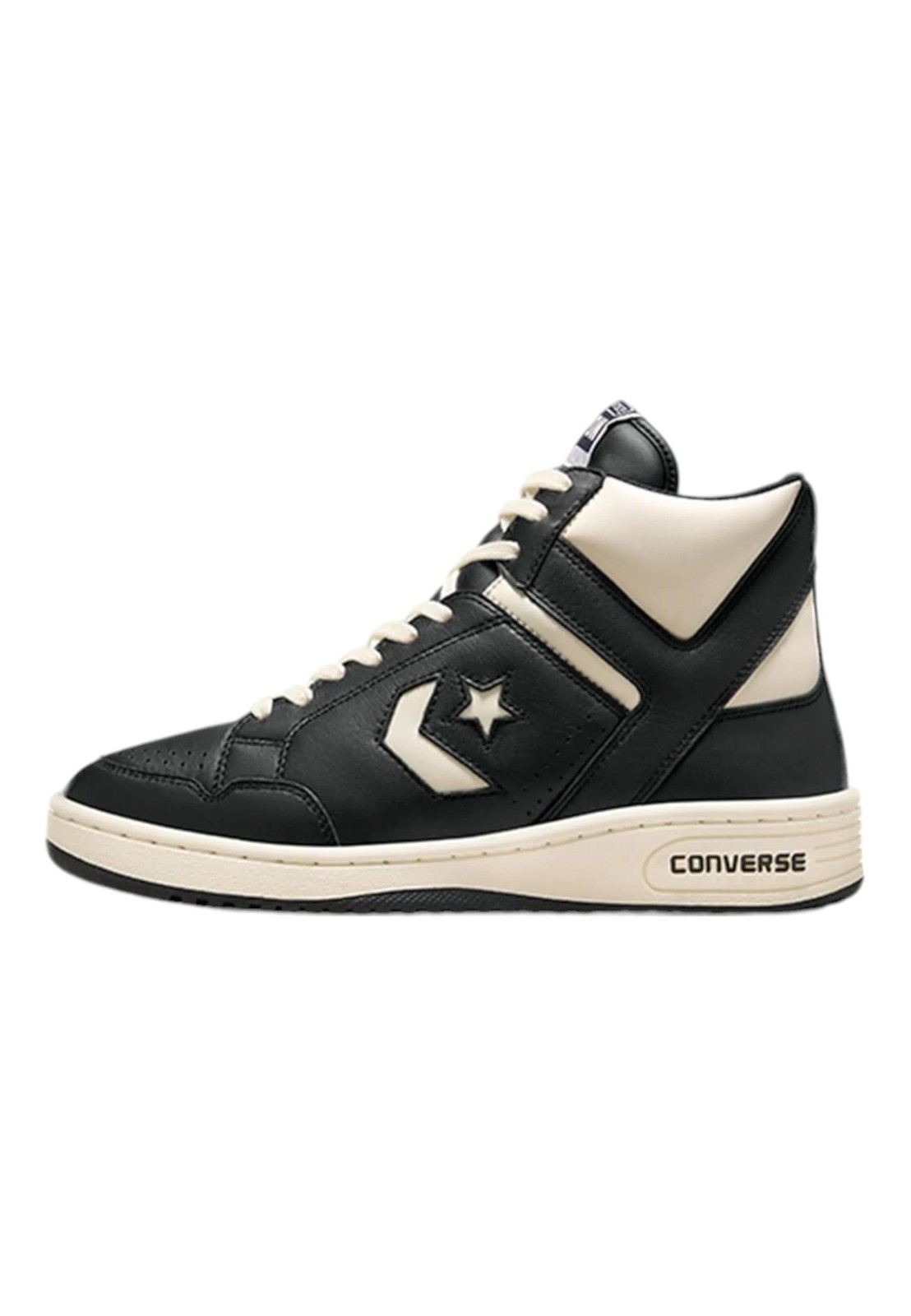 Converse Mens’ Weapon Mid Sneakers – Black/Natural Ivory/Black