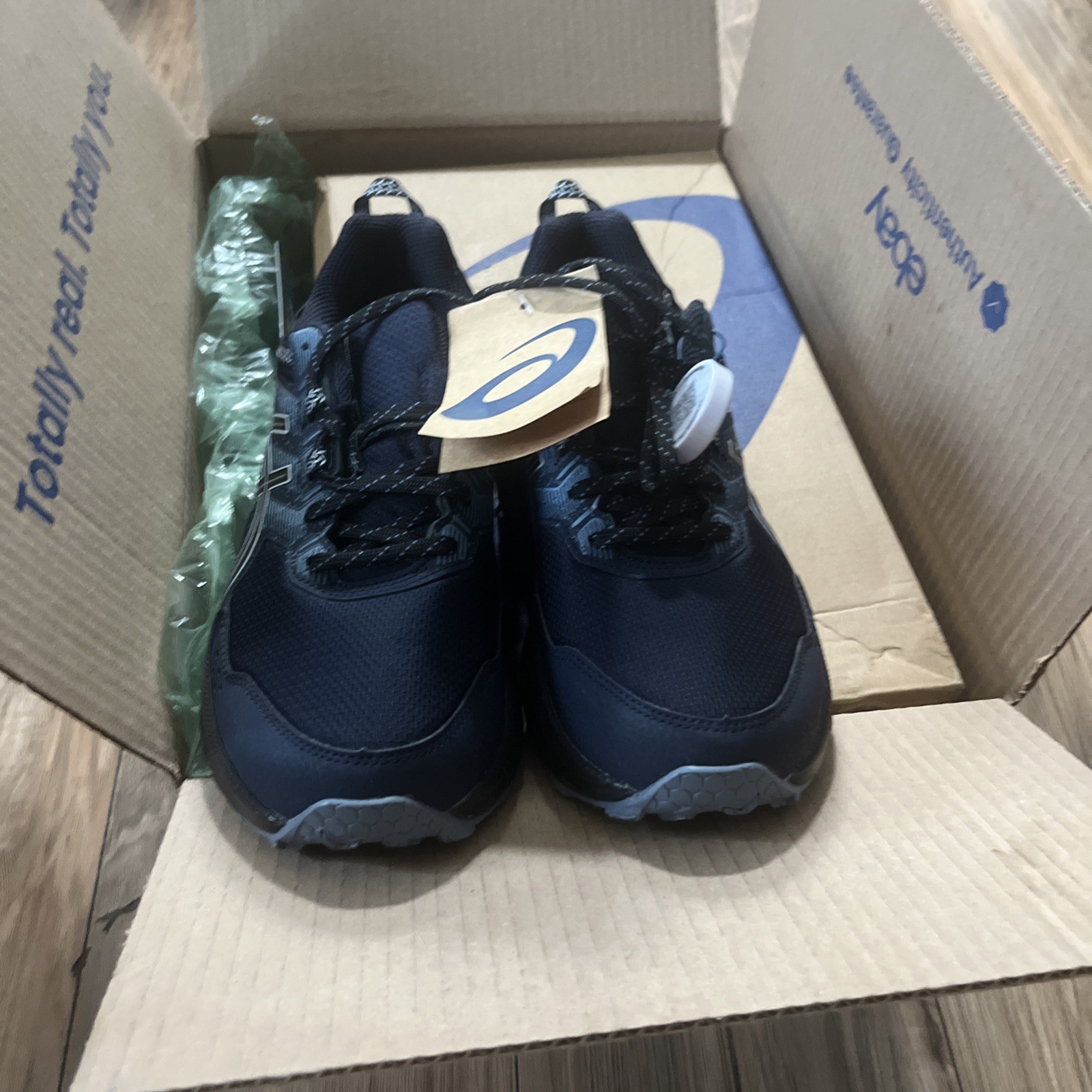 ASICS Gel-Venture 9 Shoes Mens Size 8.5 Blue Black Trail Running Mesh