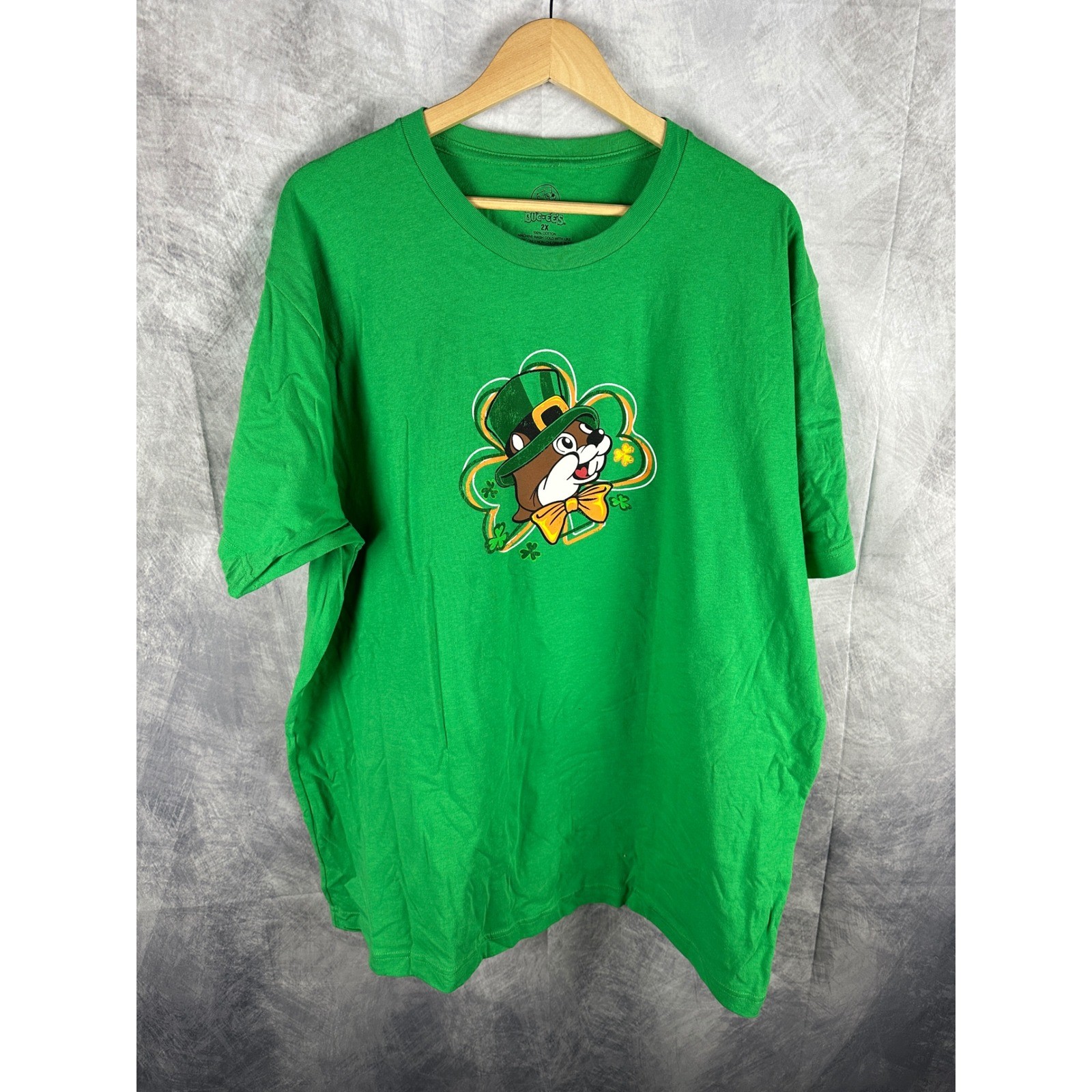 Buc-ee’s St Patricks Day Shirt Mens 2X Green Shenanigans Leprechaun Beaver Tee
