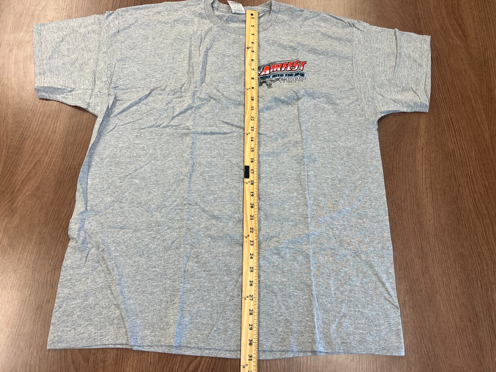 MACDILL AIR FORCE BASE 2XL T SHIRT 2007 BLUE ANGELS AIRFEST SHOW VTG NOS Y2K GRY