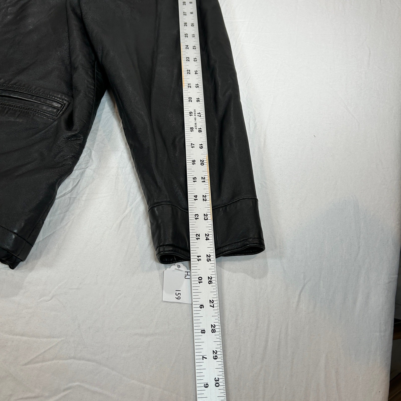Knightsbridge Mens Black Genuine Leather Quilted Lined Button Front Jacket Large