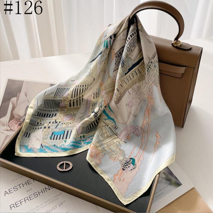100% Mulberry Silk 27″ Square Scarf Women Neckerchief Wrap Multiple styles