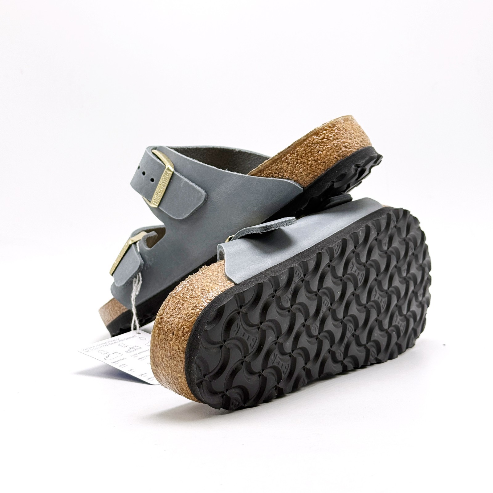 *NEW* Unisex BIRKENSTOCK Arizona Oiled Leather Sandal BASALT GRAY (1029197) 👍