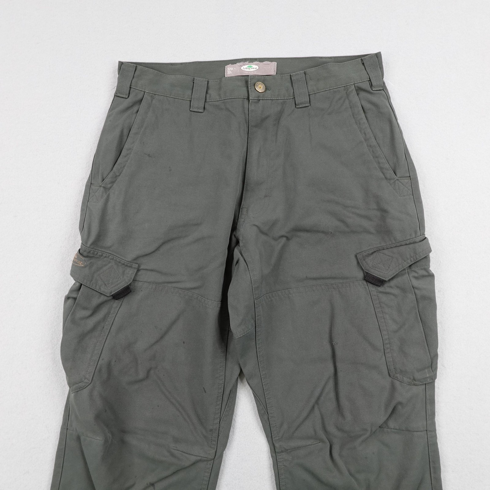 Arborwear Pants Mens 32×32 Green Cargo Canvas Nylon Chainsaw Tree Trimmer Work