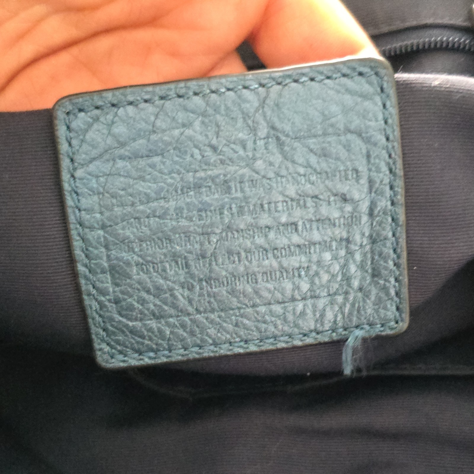 Coach Rare Metallic Blue Pebbled Backpack w/ Turn Lock Outer Pockets