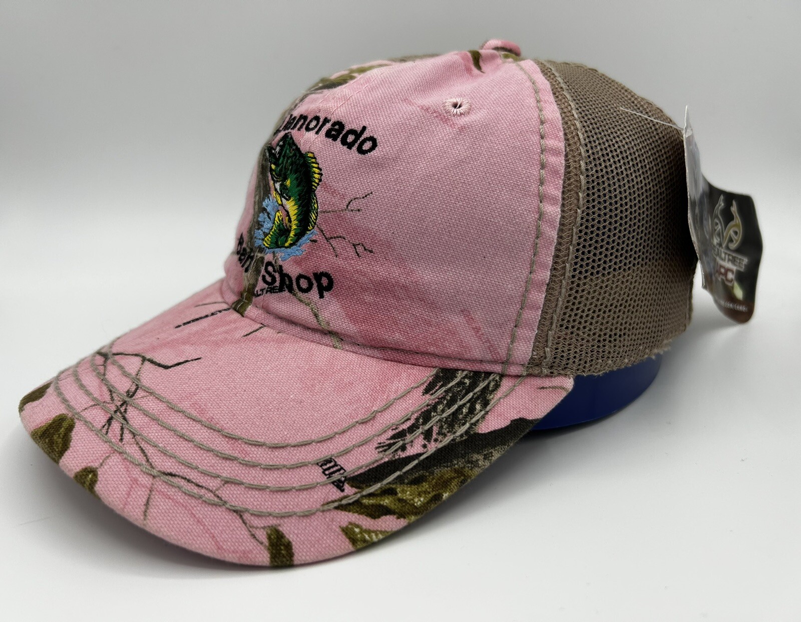 Llanorado Bait Shop Kingsland TX Cap Hat Women Pink Camo Mesh Adjustable New