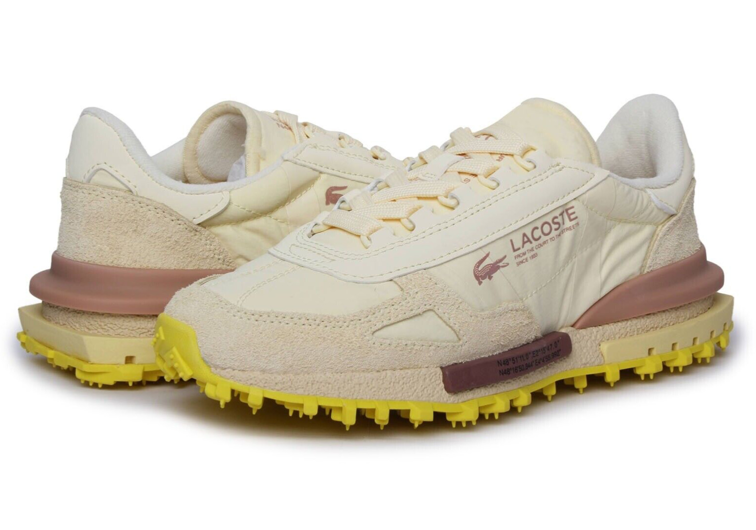 Lacoste ELITE ACTIVE 2025 Women’s Sneakers Light Yellow/Yellow. US Sizes 5 to 10