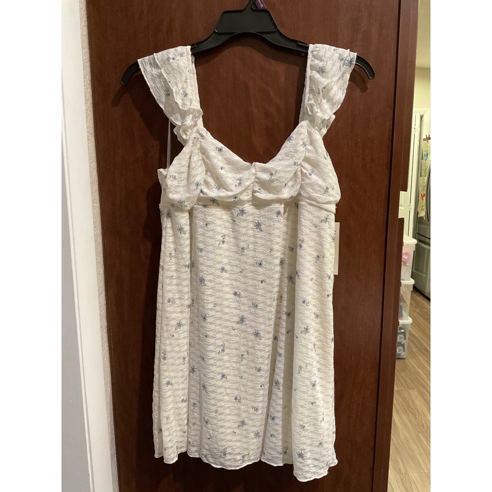 No Boundaries Double Ruffle Ruched Mini Dress, Women’s size XXL H-044